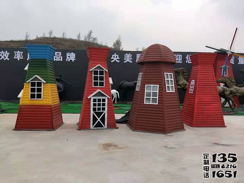 兒童游樂(lè)場(chǎng)彩三色玻璃鋼風(fēng)車雕塑 兒童游樂(lè)場(chǎng)彩三色玻璃鋼風(fēng)車雕塑