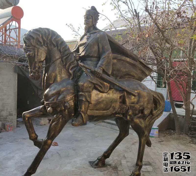 景區玻璃鋼仿銅騎馬的人物雕塑 景區玻璃鋼仿銅騎馬的人物雕塑