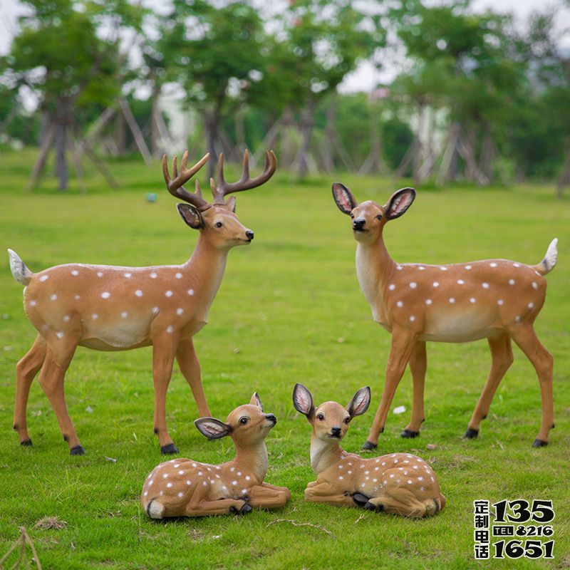 公園玻璃鋼仿真動(dòng)物梅花鹿雕塑 公園玻璃鋼仿真動(dòng)物梅花鹿雕塑