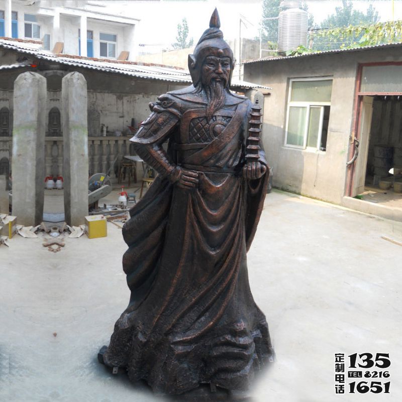 戰神托塔天王李靖玻璃鋼仿銅雕塑 戰神托塔天王李靖玻璃鋼仿銅雕塑